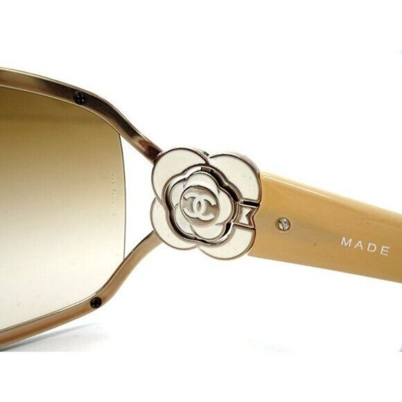 NEW CHANEL CC Logo Vintage Shield Gradient Frameless Sunglasses Camellia - Picture 8 of 10